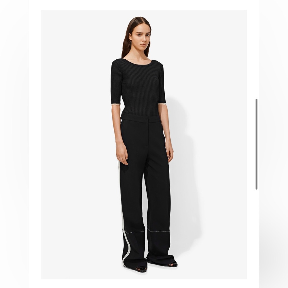 Proenza Schouler High Waist Wide Leg Pants Black 29”